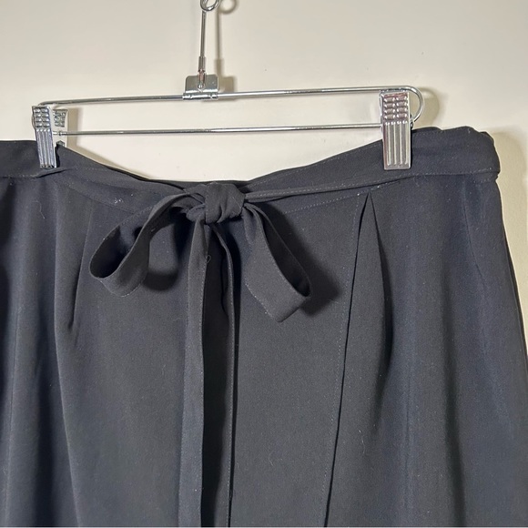 Tristan Front Tie Knee Length Airy Loose Fit Skirt Black Size 14 - Picture 4 of 6